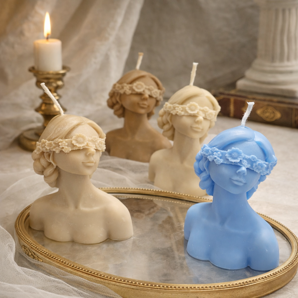 Blindfold Lady Candle